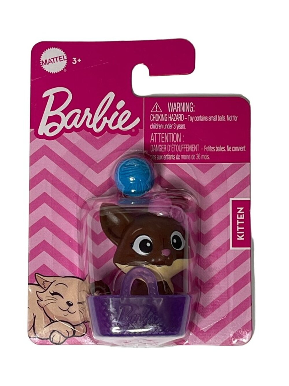 Barbie Pets Kitten Pocket Figure In Tote Bag Doll Accessory Mini Toy NIP